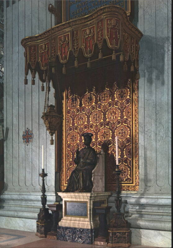 St. Peter's Basilica - Statue of S. Peter (5th Century Bronze) Rome Italy