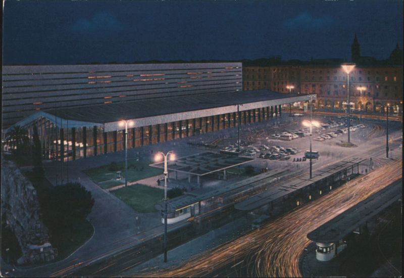 Termini Railway Station at Night, Rome Italy