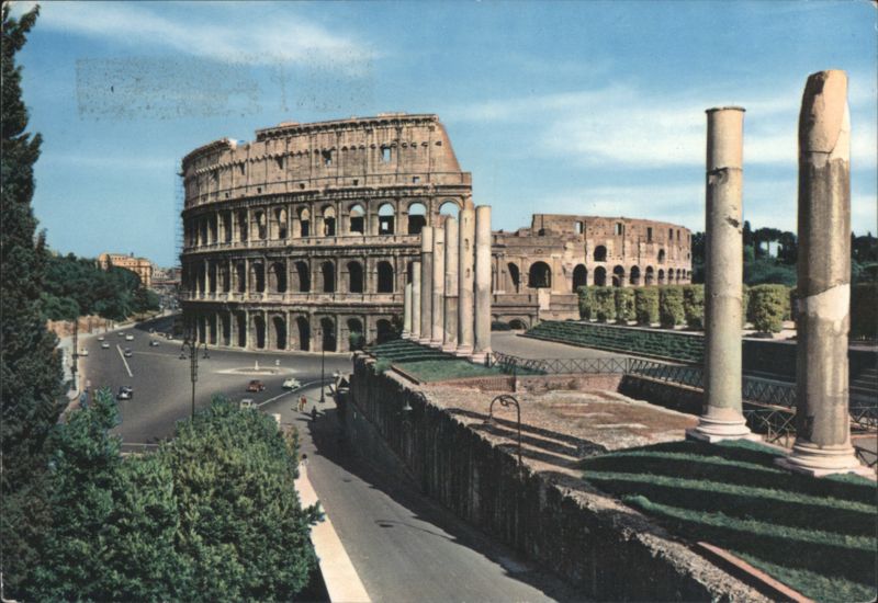 Colosseum and Temple of Venus, Rome Italy