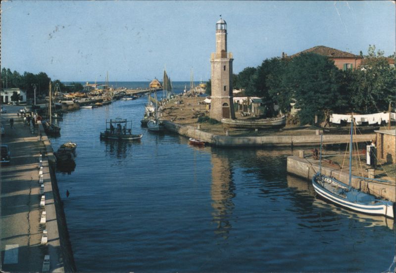 Port Canal and Lighthouse Cervia Italy