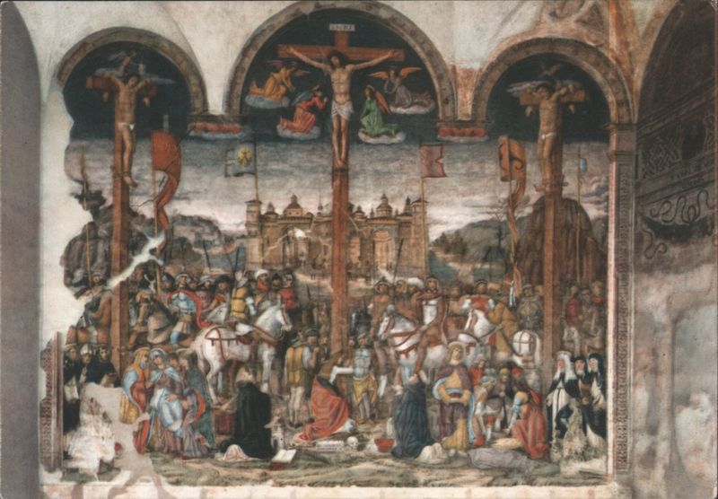 The Crucifixion by Montorfano, Cenacolo Milano Italy