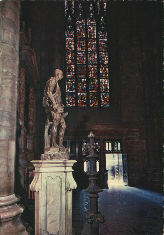 Milan Cathedral: Statue of St. Bartholomew Milano Italy