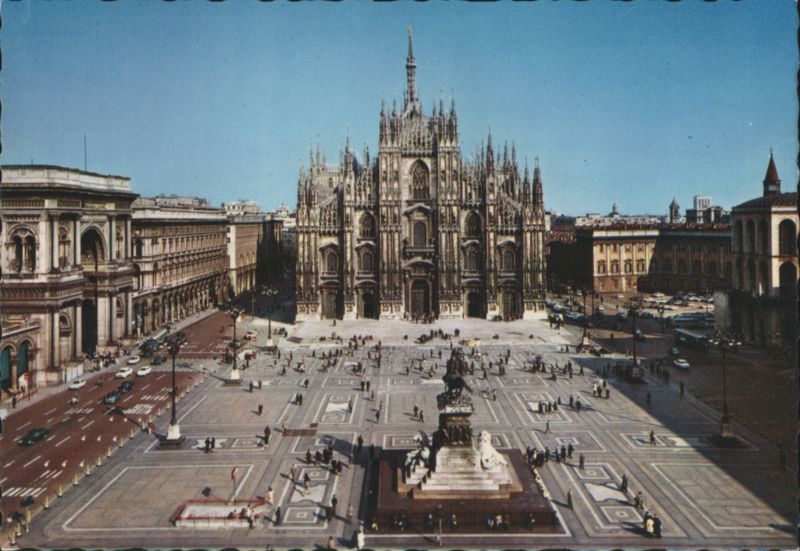 Milan Duomo and Piazza del Duomo Milano Italy