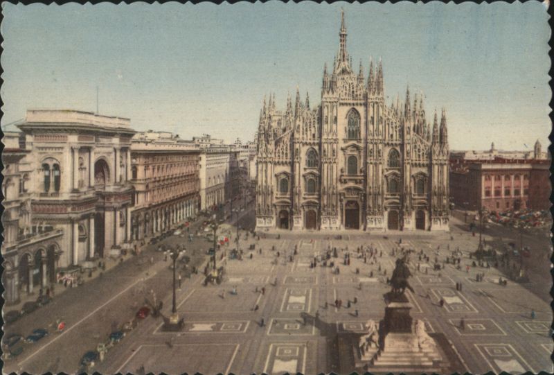 Milan Cathedral and Piazza del Duomo Milano Italy