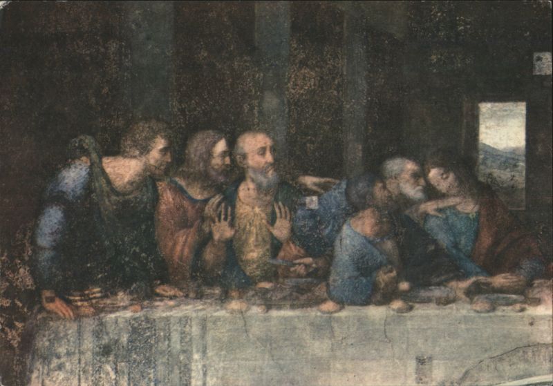 The Last Supper (detail) by Leonardo da Vinci Milan Italy