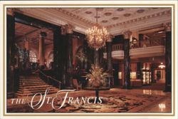 The St. Francis Hotel Lobby, San Francisco Postcard