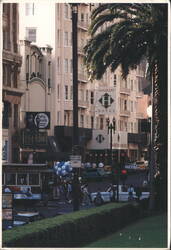 Handlery Union Square Hotel and San Francisco Street Postcard