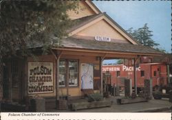 Folsom Chamber of Commerce at Old Southern Pacific Depot Postcard
