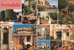 Ferndale California Victorian Gingerbread Architecture Postcard