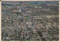 Aerial View of Lompoc, CA: Residential & Business Sections Postcard