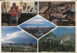 Lee Vining, California and Eastern Sierra Scenes Postcard