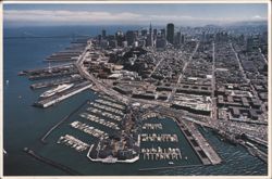 Aerial View of Pier 39 and Fisherman's Wharf, San Francisco Postcard