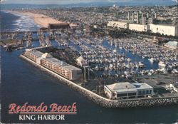 King Harbor, Redondo Beach Aerial View Postcard