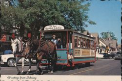 Solvang Horse-Drawn Tour Bus on Gl. Torv Nørregade Postcard