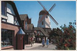 Windmill and Danish-style Architecture, Solvang Postcard
