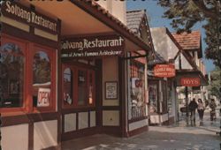 Solvang Restaurant and Shops, Solvang Postcard