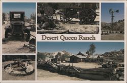 Desert Queen Ranch: Bill Keys Homestead & Mining Equipment Postcard