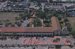 Old Mission Santa Ines Aerial View Postcard