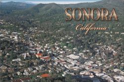 Sonora, California - Aerial View of Gold Rush Town Postcard