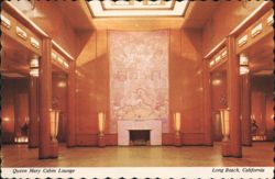 Queen Mary Cabin Lounge, Long Beach, California Postcard