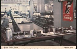 Troop Dining Room on the Queen Mary Postcard