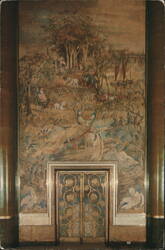 Queen Mary's Dining Room Entrance & English Countryside Mural Postcard