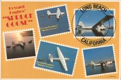 Howard Hughes' Spruce Goose Commemorative Stamps, Long Beach Postcard