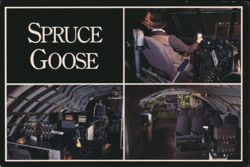 Spruce Goose Aircraft Interior & Cockpit Views Postcard