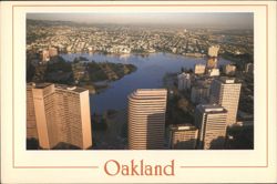 Aerial View of Downtown Oakland and Lake Merritt Postcard