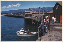 Stearns Wharf, Santa Barbara, with Fishing Boat Postcard