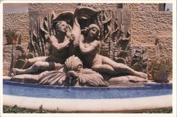 Courthouse Fountain, Spirit of the Ocean, Santa Barbara Postcard