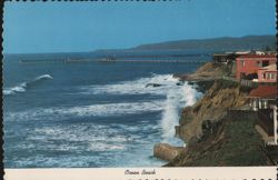 Ocean Beach Pier and Coastline, San Diego Postcard