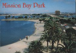 Mission Bay Park Beach and Bay, San Diego Postcard