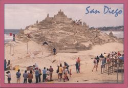 San Diego Sandcastle Competition Postcard