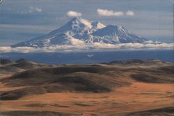 Mt. Shasta Soars Above Clouds, Shasta Valley Landscape Postcard