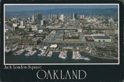 Jack London Square Marina & Downtown Oakland Skyline Postcard