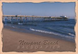 Balboa Pier on Newport Beach Postcard