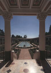 South-Facing View of the Outer Peristyle, Getty Villa Postcard