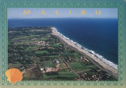 Malibu, California Coastline from Above Postcard