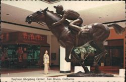 Seabiscuit Statue, Tanforan Shopping Center, San Bruno Postcard