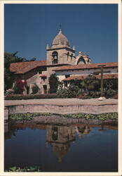 Mission San Carlos Borromeo with Reflection Postcard