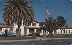 San Clemente Community Clubhouse with Palm Trees Postcard