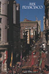 San Francisco Cable Car at Powell and Market Turntable Postcard