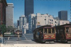 Cable Cars at California and Powell Streets, San Francisco Postcard
