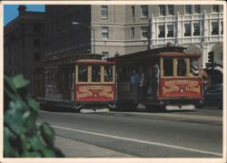 Cable Cars Atop Nob Hill Postcard