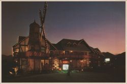 Kronborg Inn at Night, Solvang Postcard