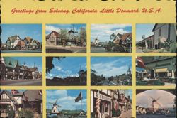 Scenes of Solvang, California - Little Denmark Postcard