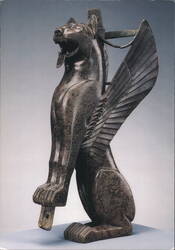 Furniture Support Representing a Winged Feline Postcard