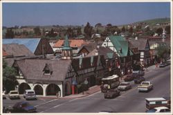 Alisal Road Looking East, Solvang, California Postcard