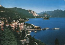 Lago Maggiore, Stresa and Isola Bella - Town and Lake View Postcard